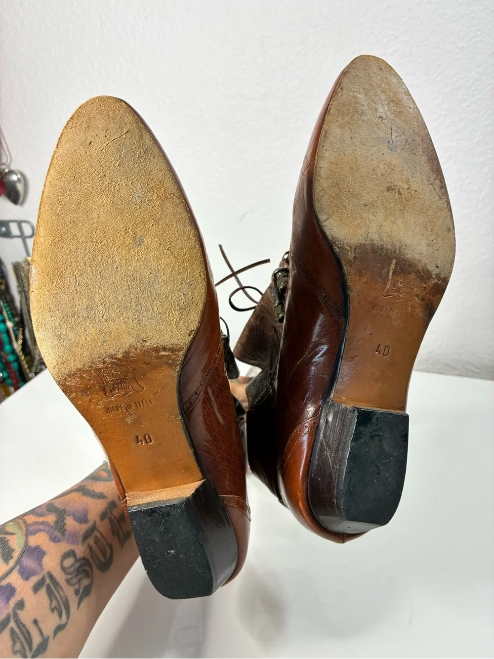 Moda Magnus Made in Italy 40EU LEA  Ankle Boots Victorian Pixie Granny Chic Boho